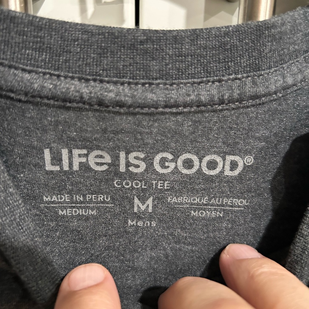 Life Is Good Dark Gray Dog Silhouette Tee - Picture 3 of 3